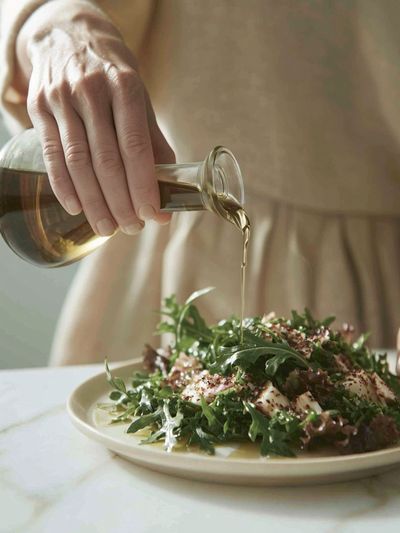 Olive Oil Salad Pour Photography Poster.