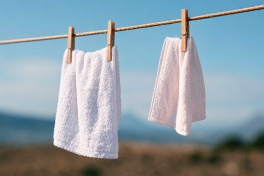 Laundry on a Line Photography Poster. poster detail