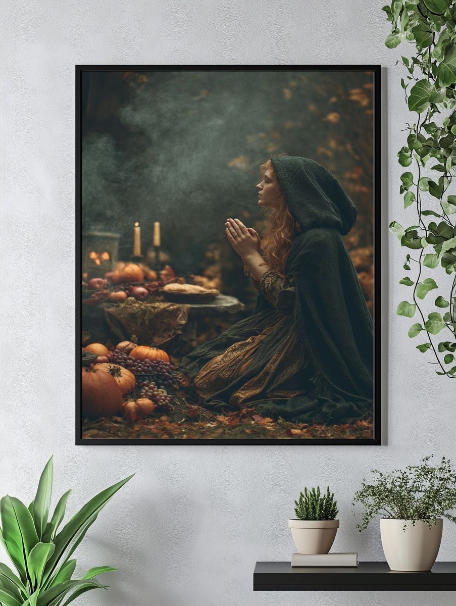 Autumn Harvest Prayer Photography Poster. — room view 4