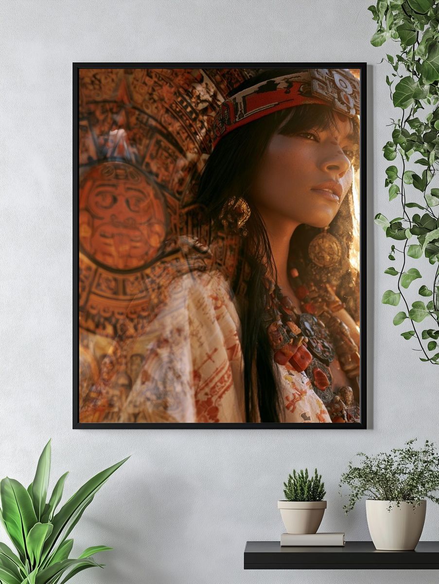 Mayan Woman Portrait Poster. — room view 4