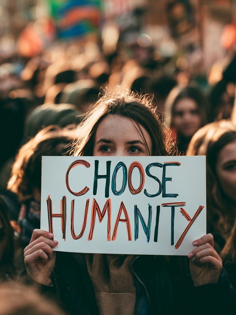 Choose Humanity Protest Photography Poster. poster — photography art