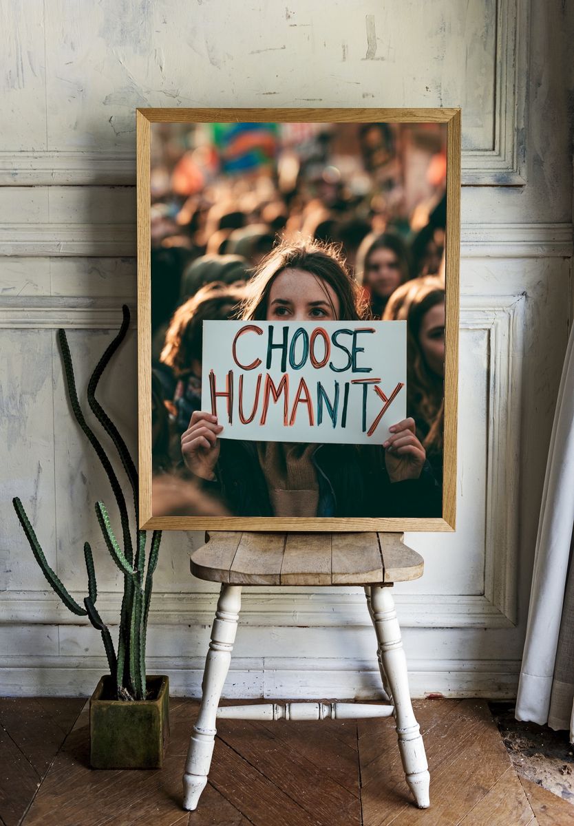 Choose Humanity Protest Photography Poster. — room view 1