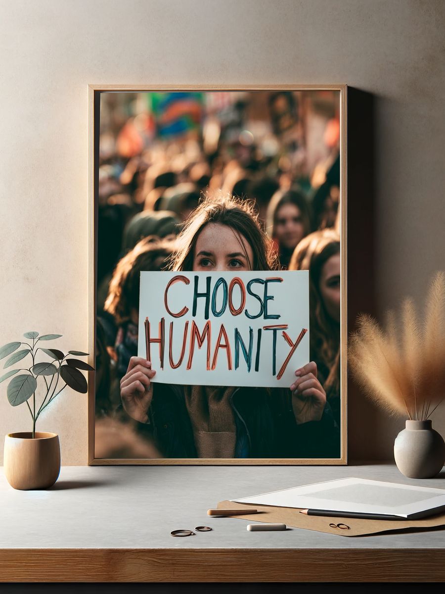Choose Humanity Protest Photography Poster. — room view 2