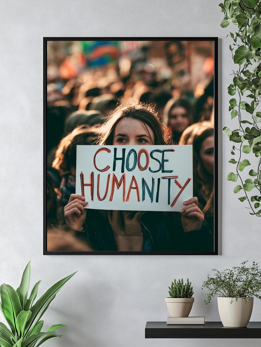 Choose Humanity Protest Photography Poster. — room view 4