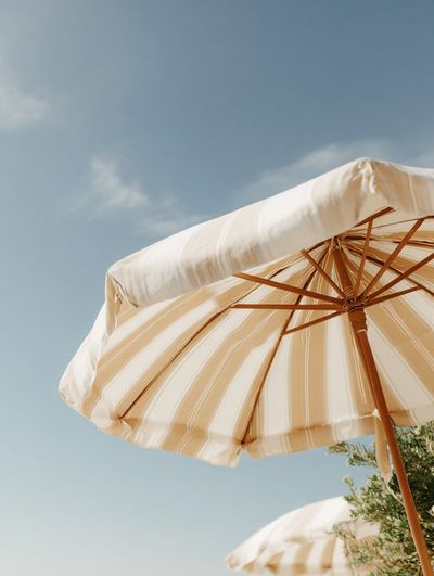 Beach Umbrella Sky Photography Print. poster print
