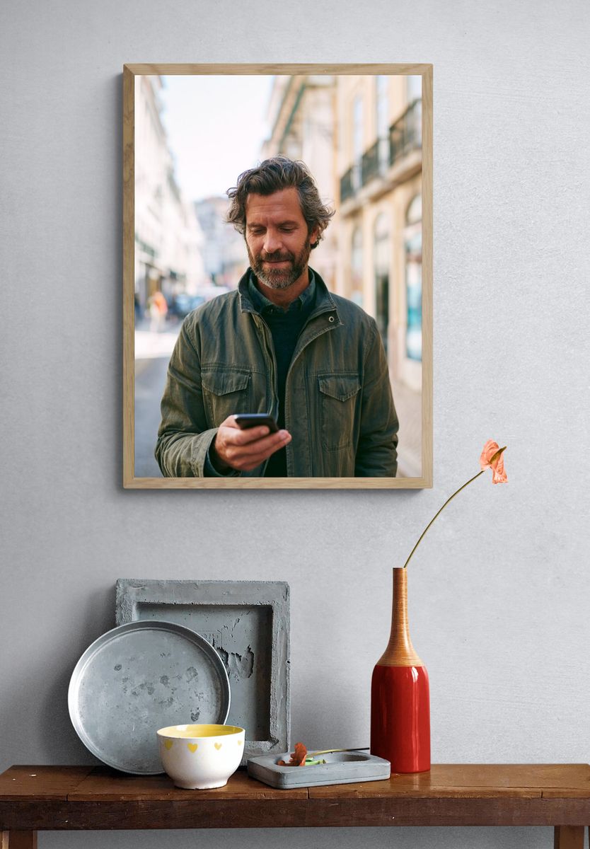 Urban Man Portrait Photography Poster. — room view 3