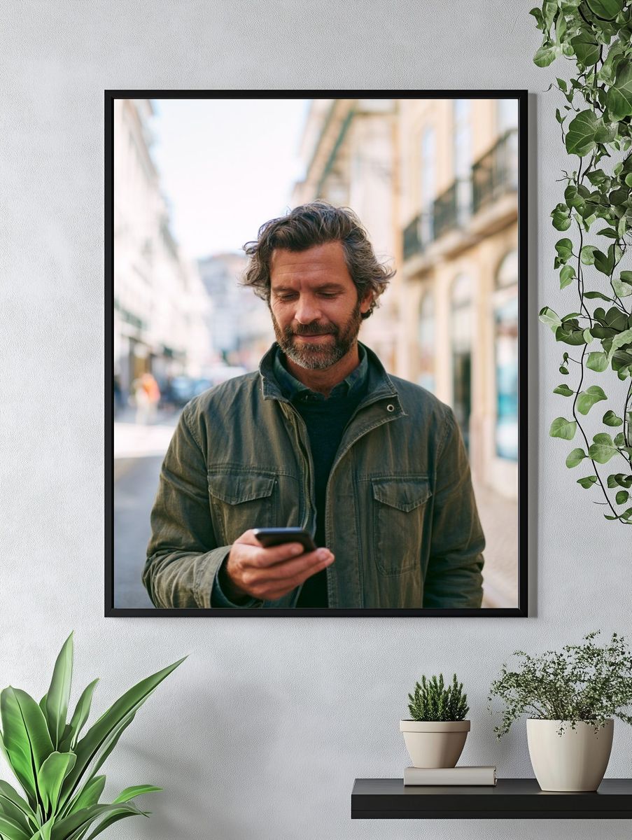 Urban Man Portrait Photography Poster. — room view 4