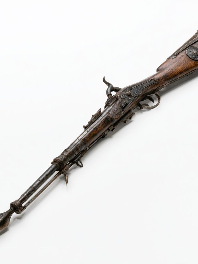 Antique Flintlock Rifle Photography Poster. poster detail