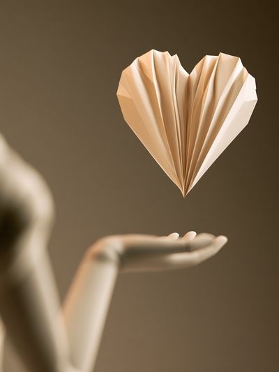 Floating Paper Heart Photography Poster.
