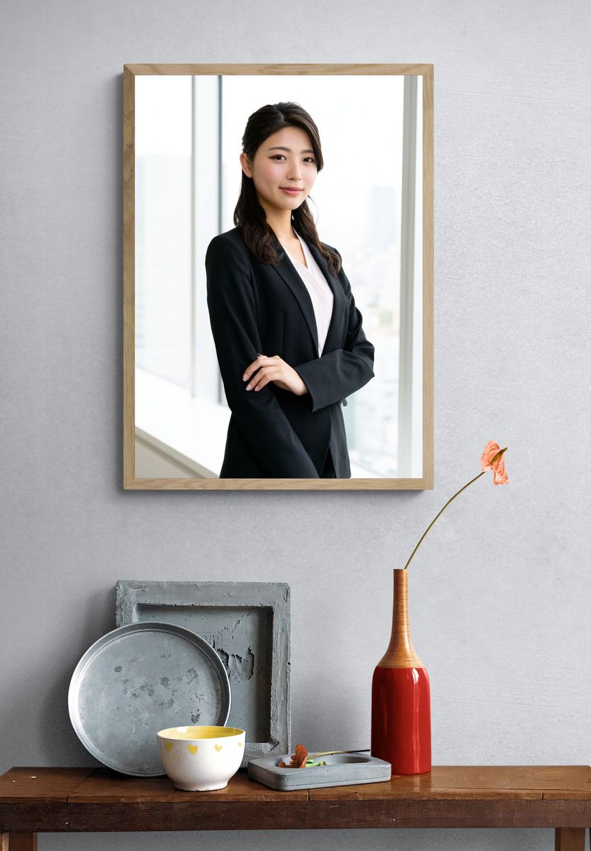 Confident Businesswoman Portrait Print. — room view 3