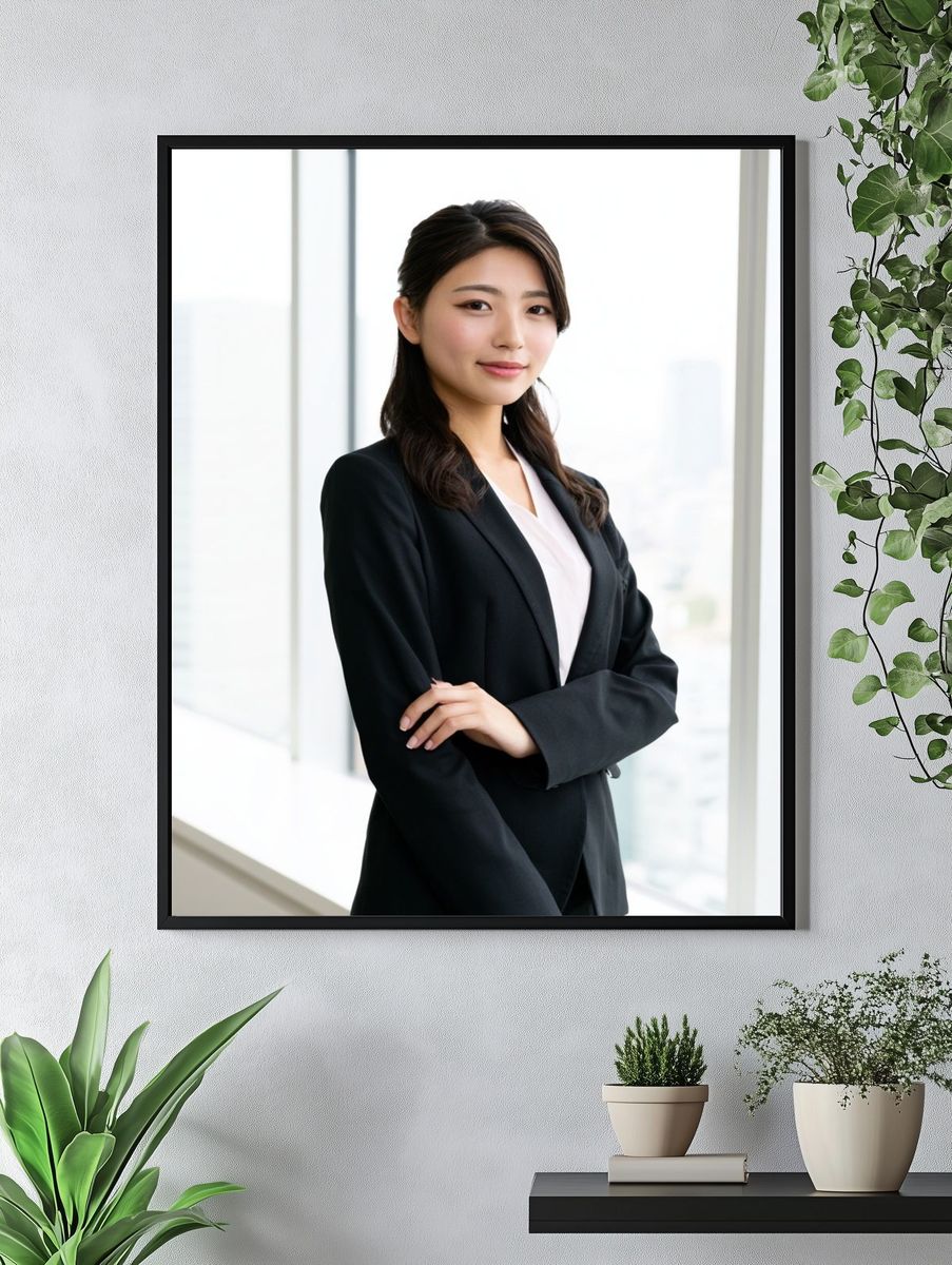 Confident Businesswoman Portrait Print. — room view 4