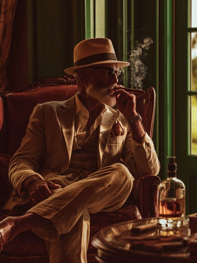 Cigar Lounge Gentleman Photography Poster. poster detail