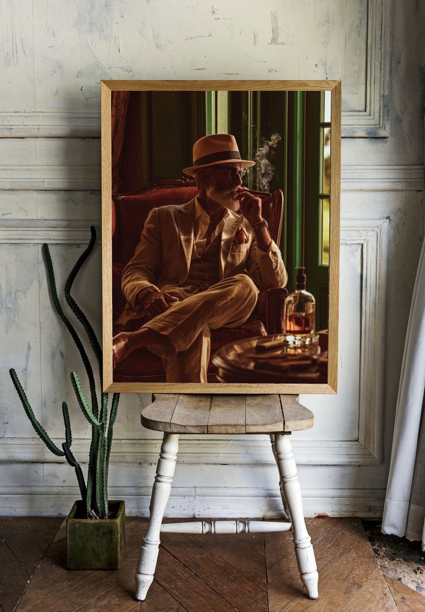 Cigar Lounge Gentleman Photography Poster. room preview