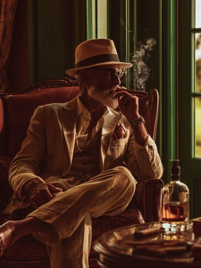 Cigar Lounge Gentleman Photography Poster.