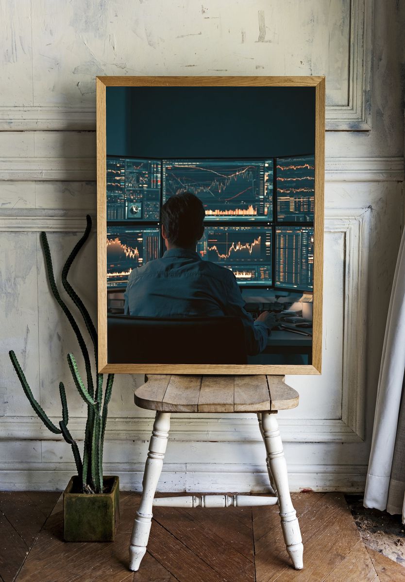 Trading Desk Photography Poster. room preview