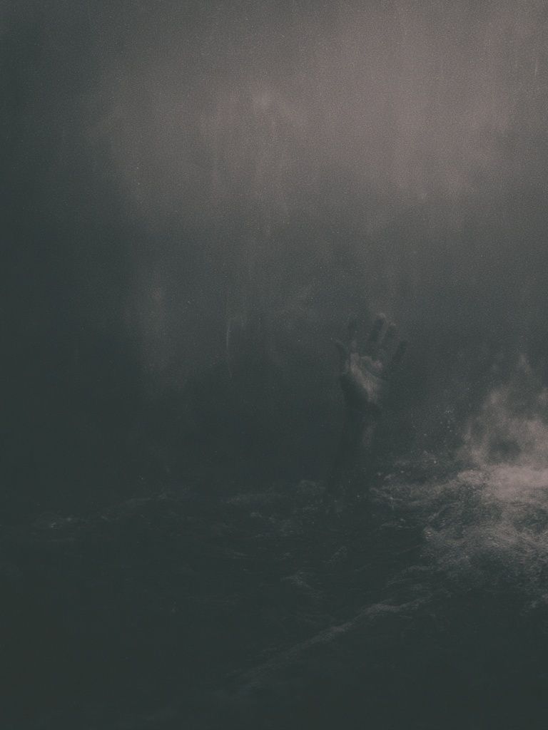 Misty Underwater Figure Photography Poster. poster detail