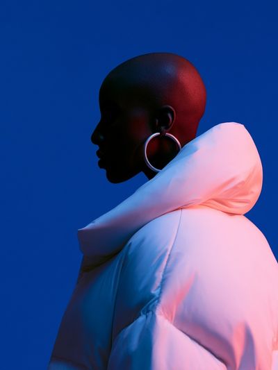 Neon Profile Portrait Print.