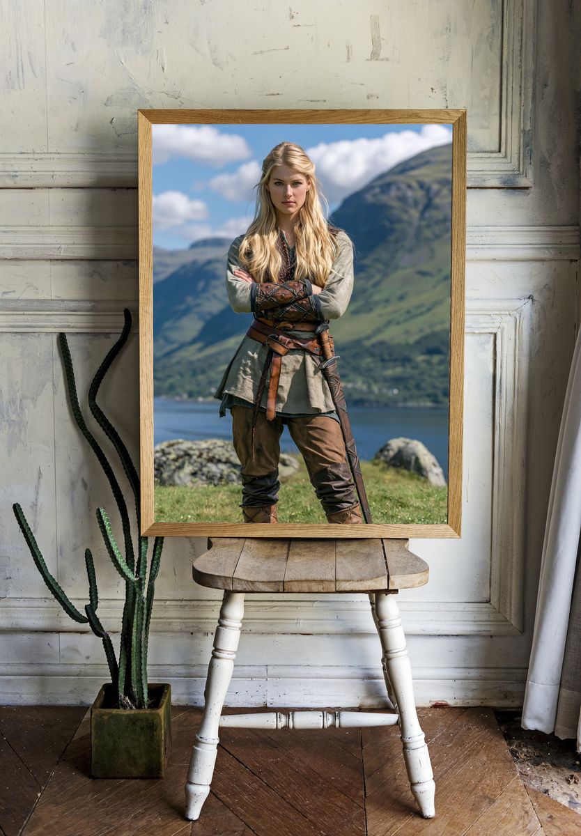 Fantasy Warrior Portrait Print. room preview