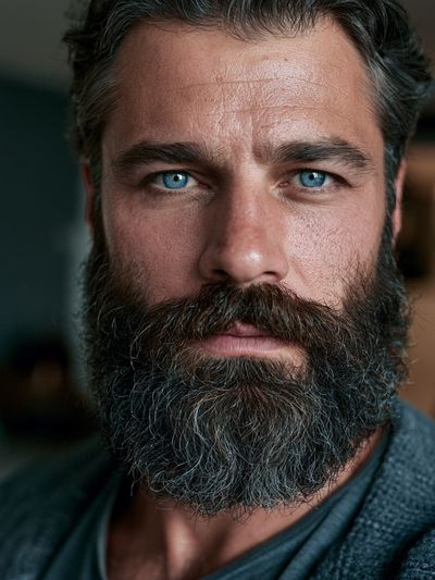 Bearded Man Portrait Photography Poster.