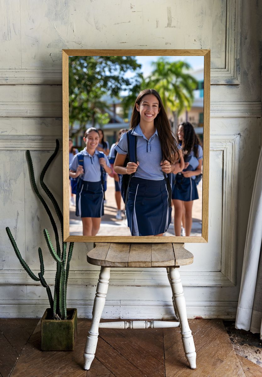 Schoolgirls in Sunshine Photography Poster. room preview