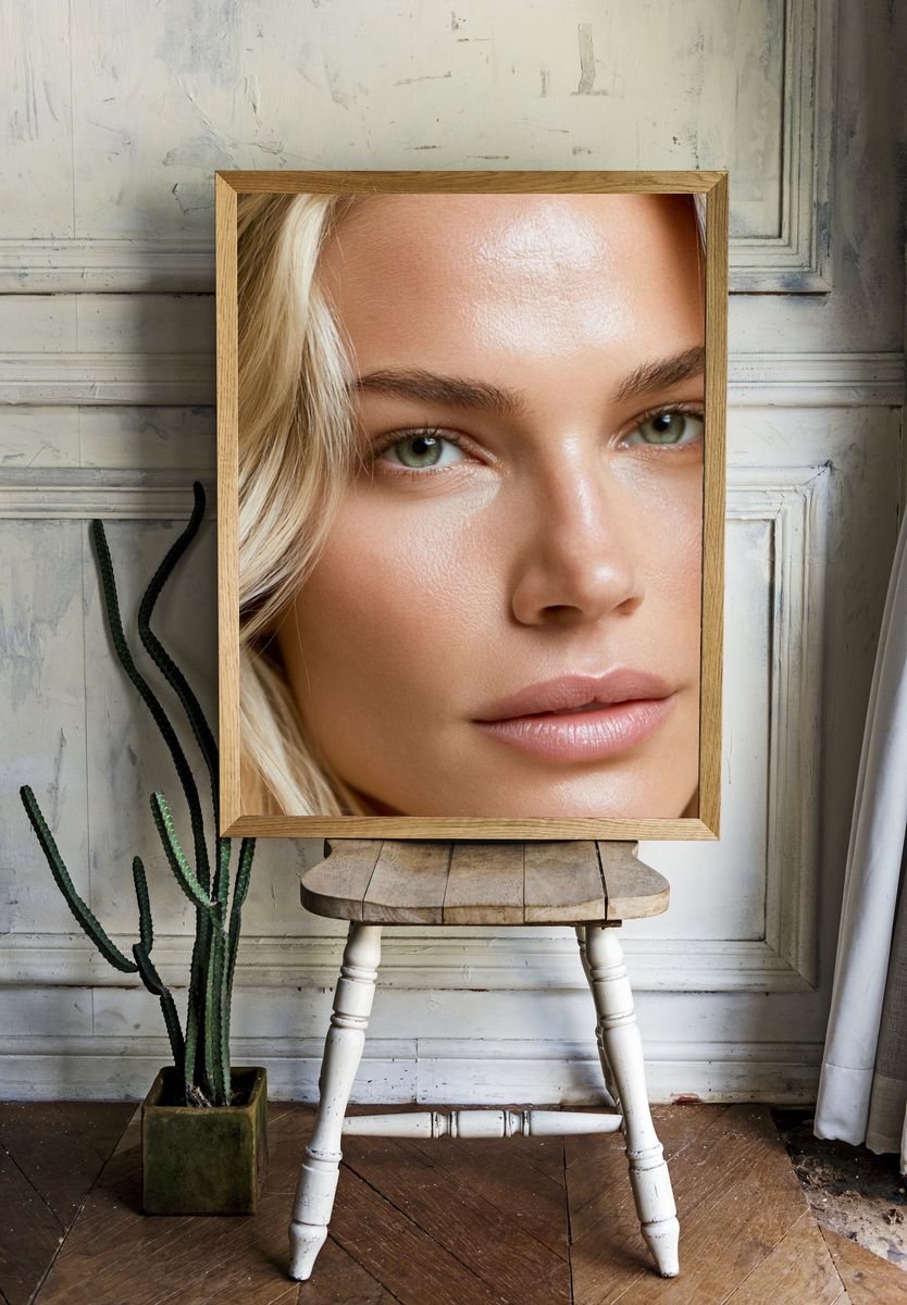 Blonde Portrait Photography Poster. — room view 1