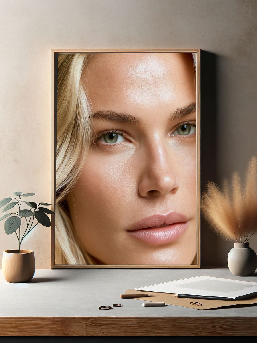 Blonde Portrait Photography Poster. — room view 2