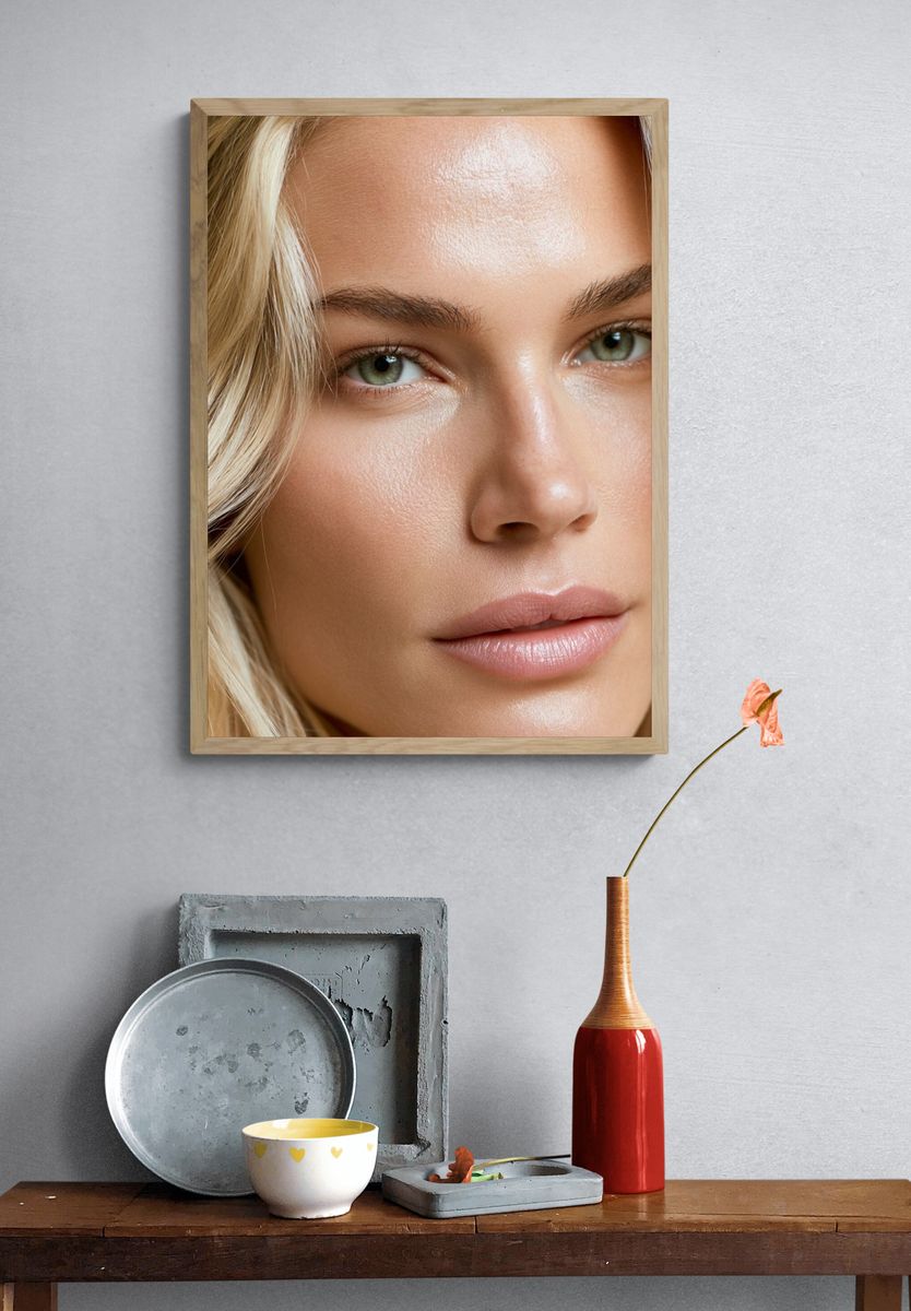 Blonde Portrait Photography Poster. — room view 3