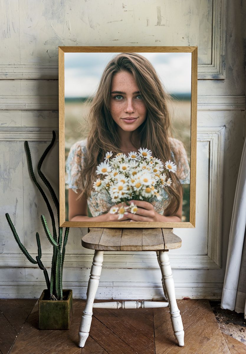 Wildflower Portrait Photography Poster. room preview