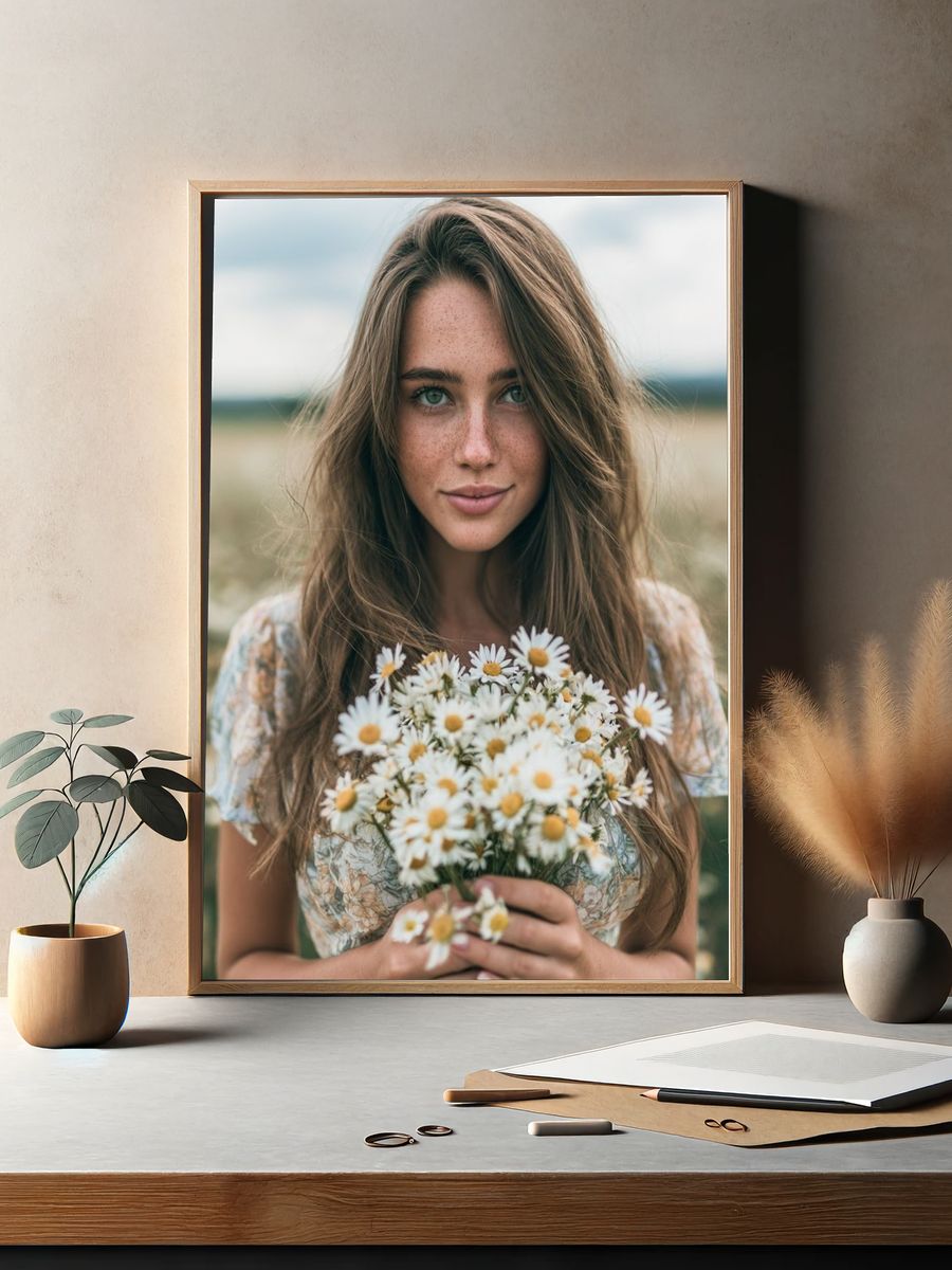 Wildflower Portrait Photography Poster. — room view 2