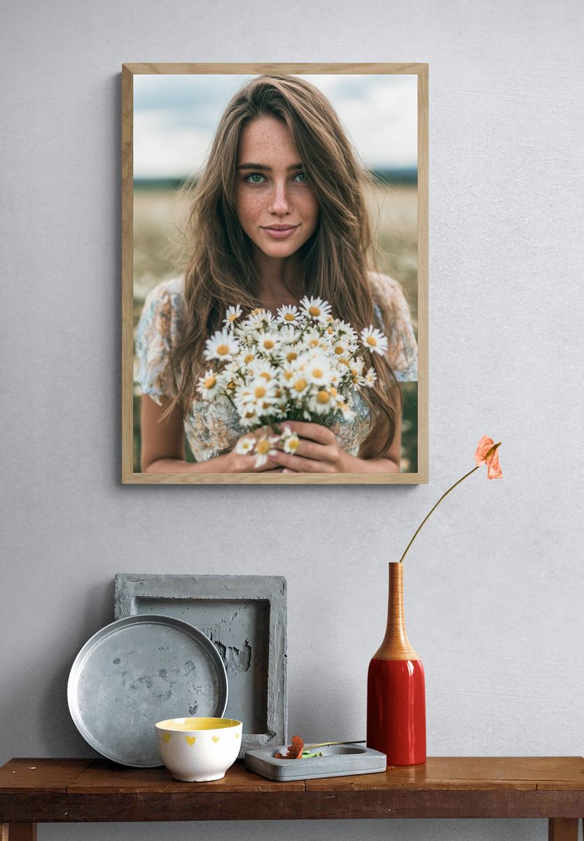 Wildflower Portrait Photography Poster. — room view 3