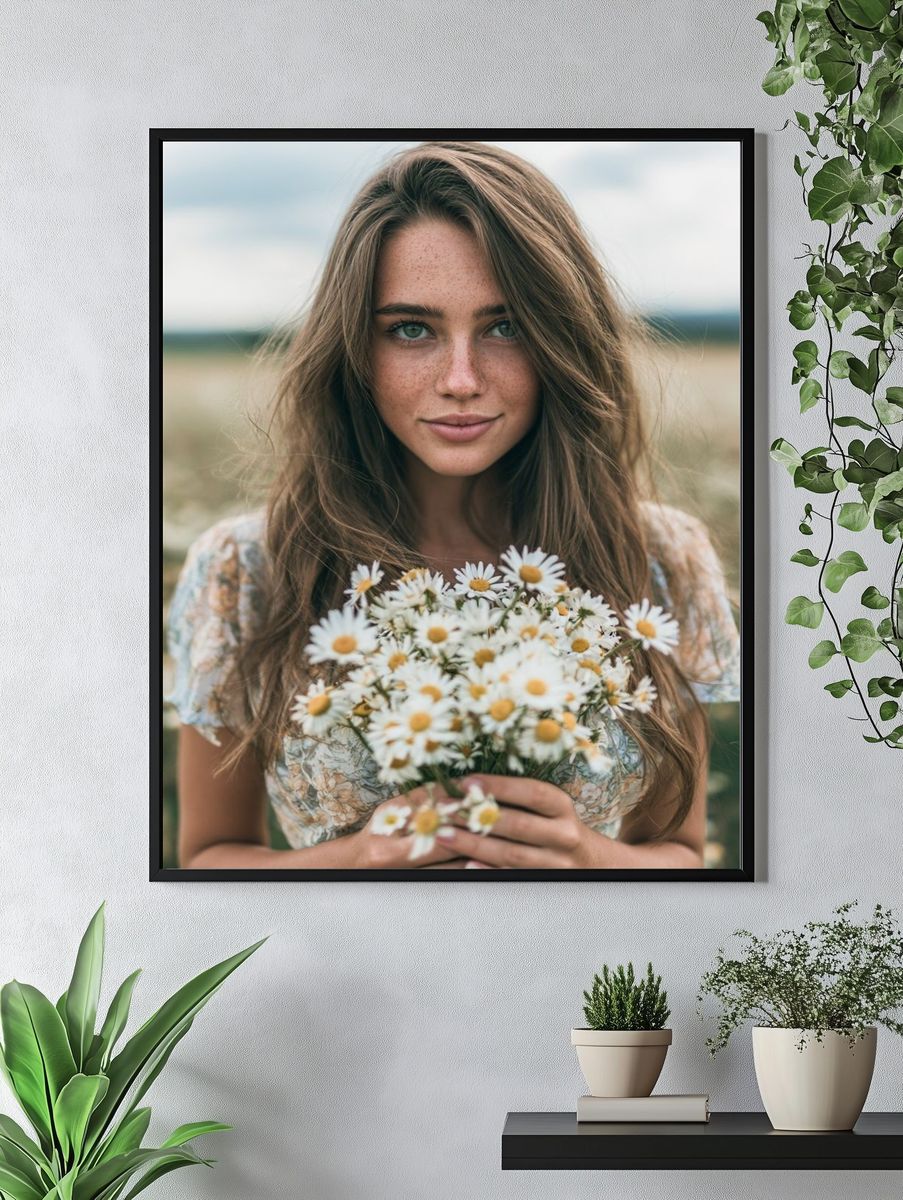Wildflower Portrait Photography Poster. — room view 4
