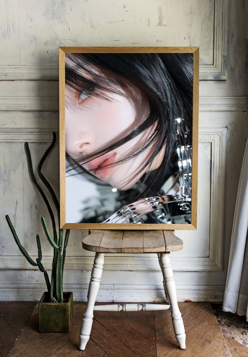 Cyberpunk Portrait — Photography Print. room preview