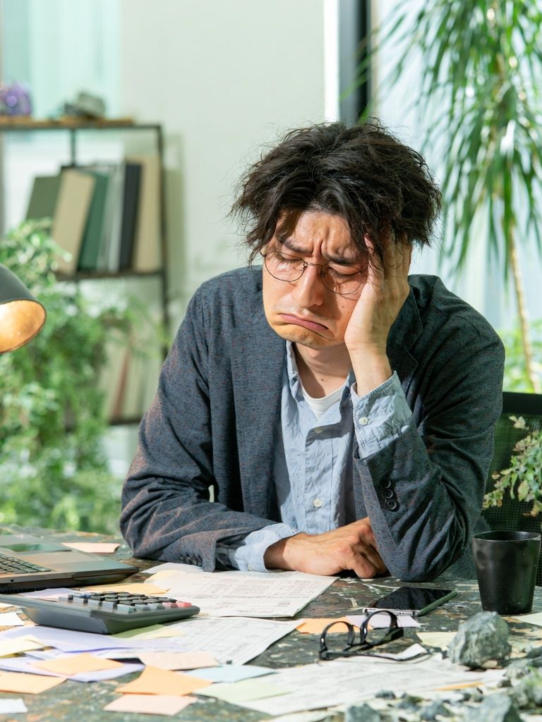 Stressed Office Worker Photography Poster. poster — photography art