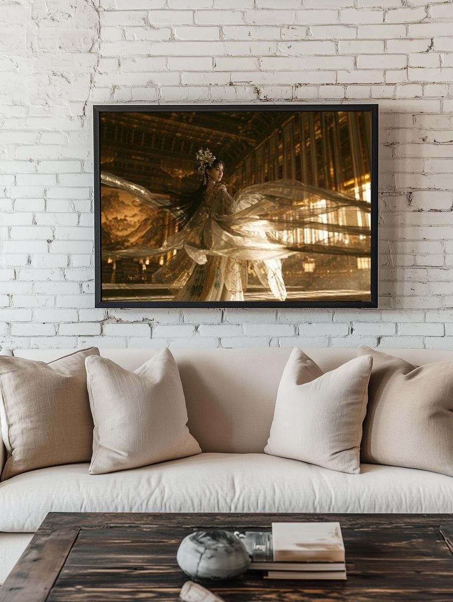Golden Palace Dancer Photography Poster. room preview