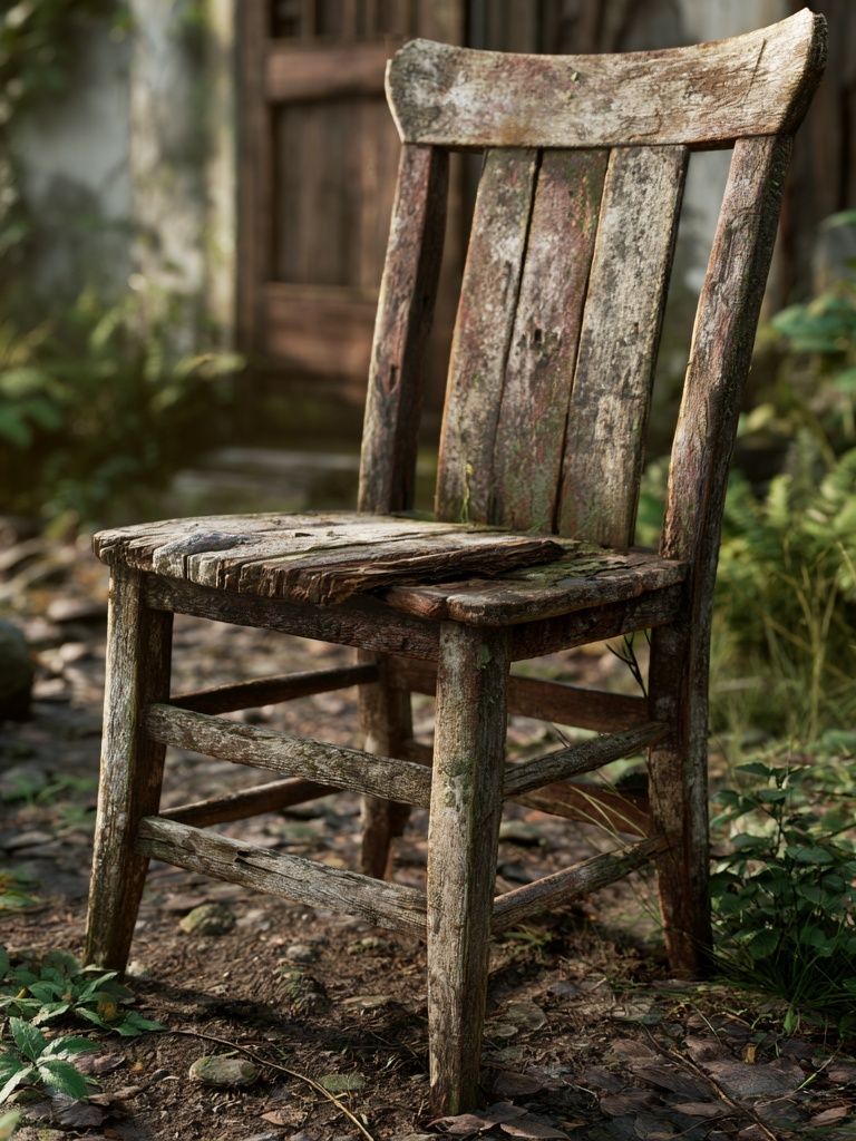 Rustic Wooden Chair Photography Poster. poster — photography art