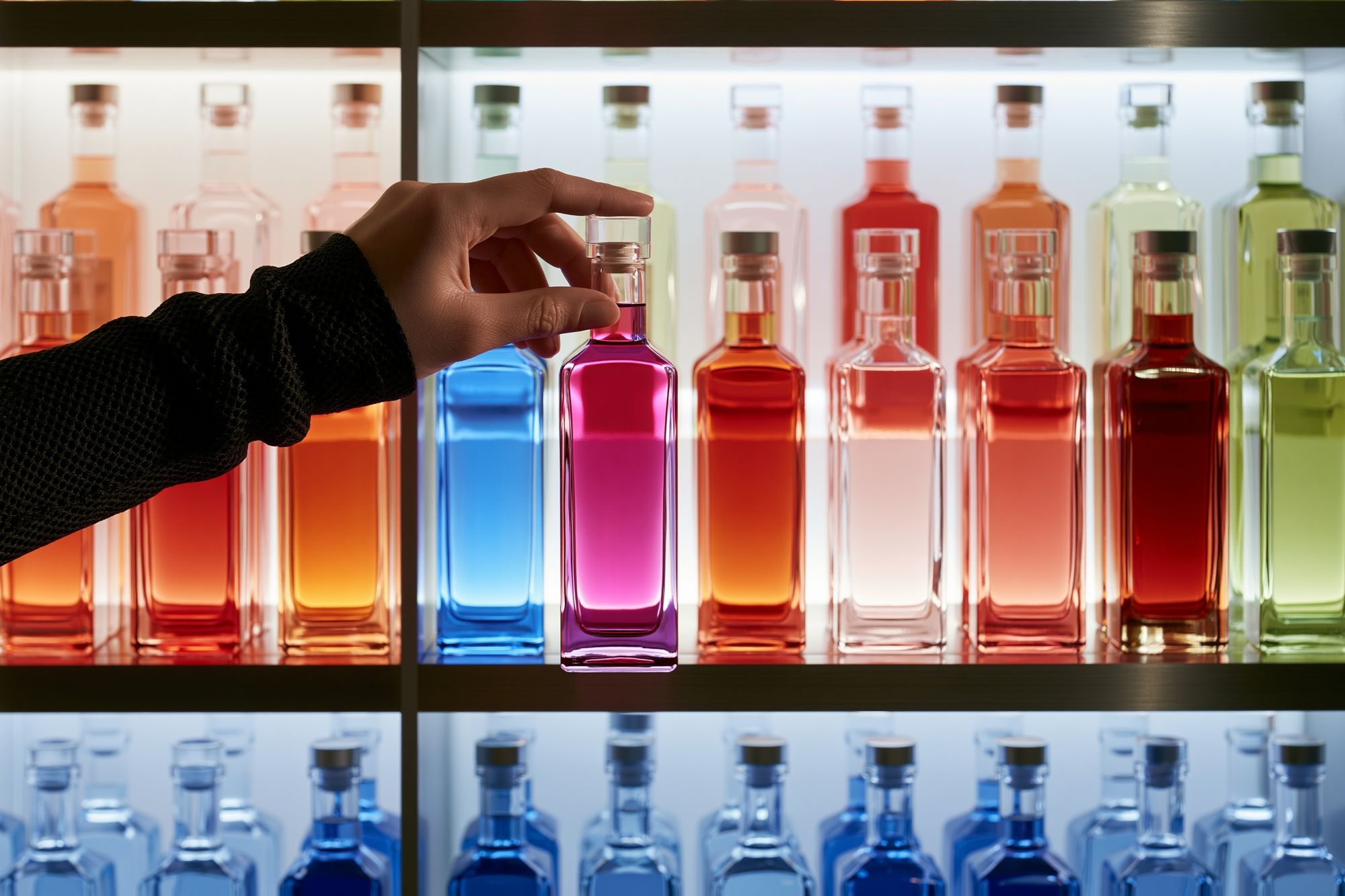 Colorful Perfume Bottles Photography Poster. poster — photography art