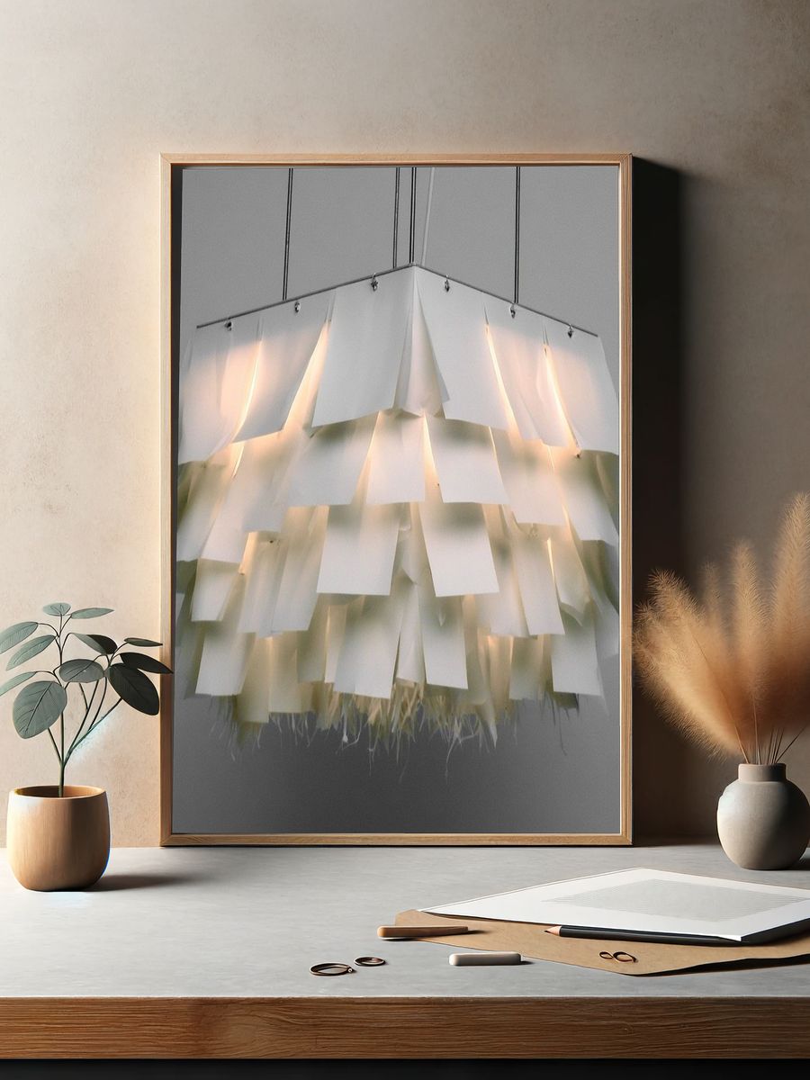 Modern Pendant Lamp Photography Poster. — room view 2
