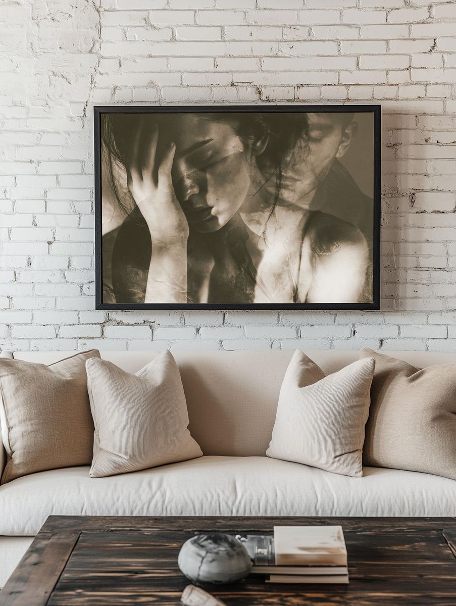 Contemplative Portrait Photography Poster. room preview