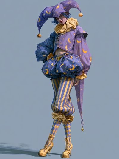 Whimsical Jester Fashion Poster.