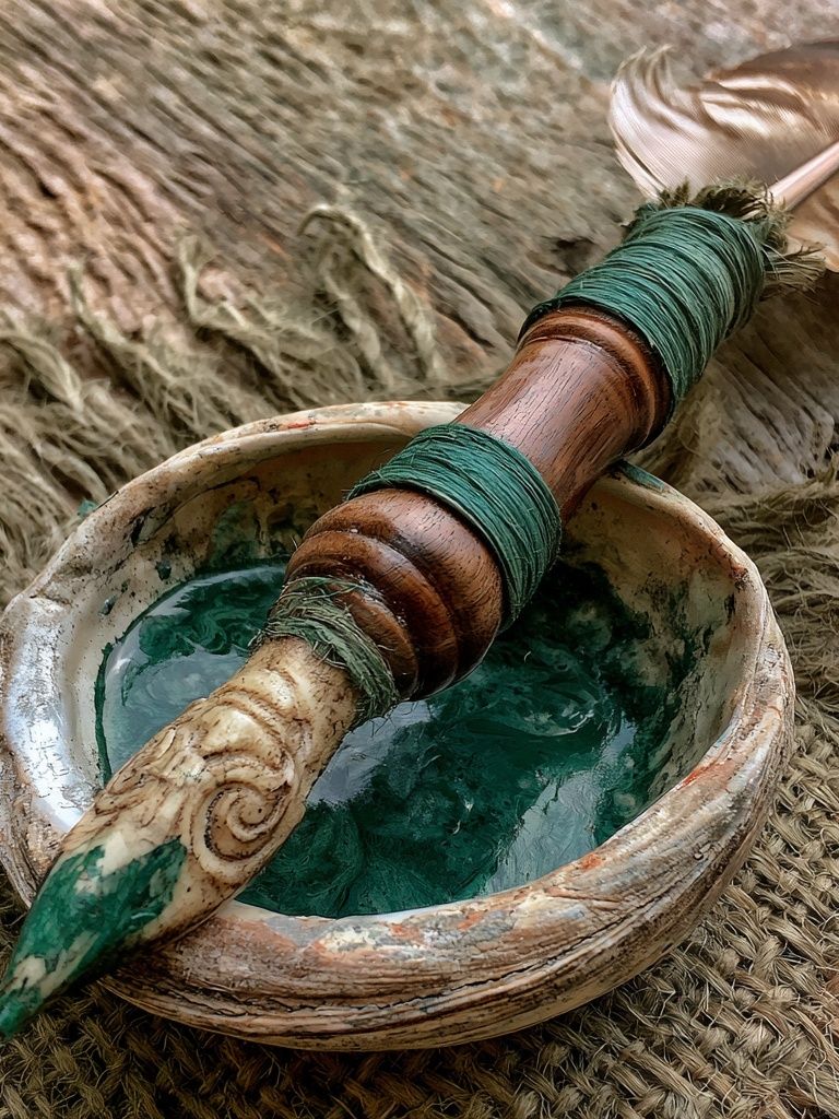 Ceremonial Feather and Bowl Photography Poster. poster — photography art