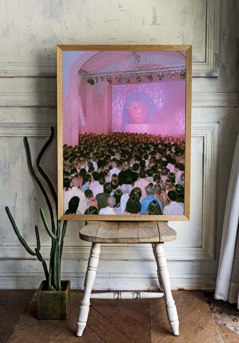 Pink Concert Crowd Photography Poster. room preview