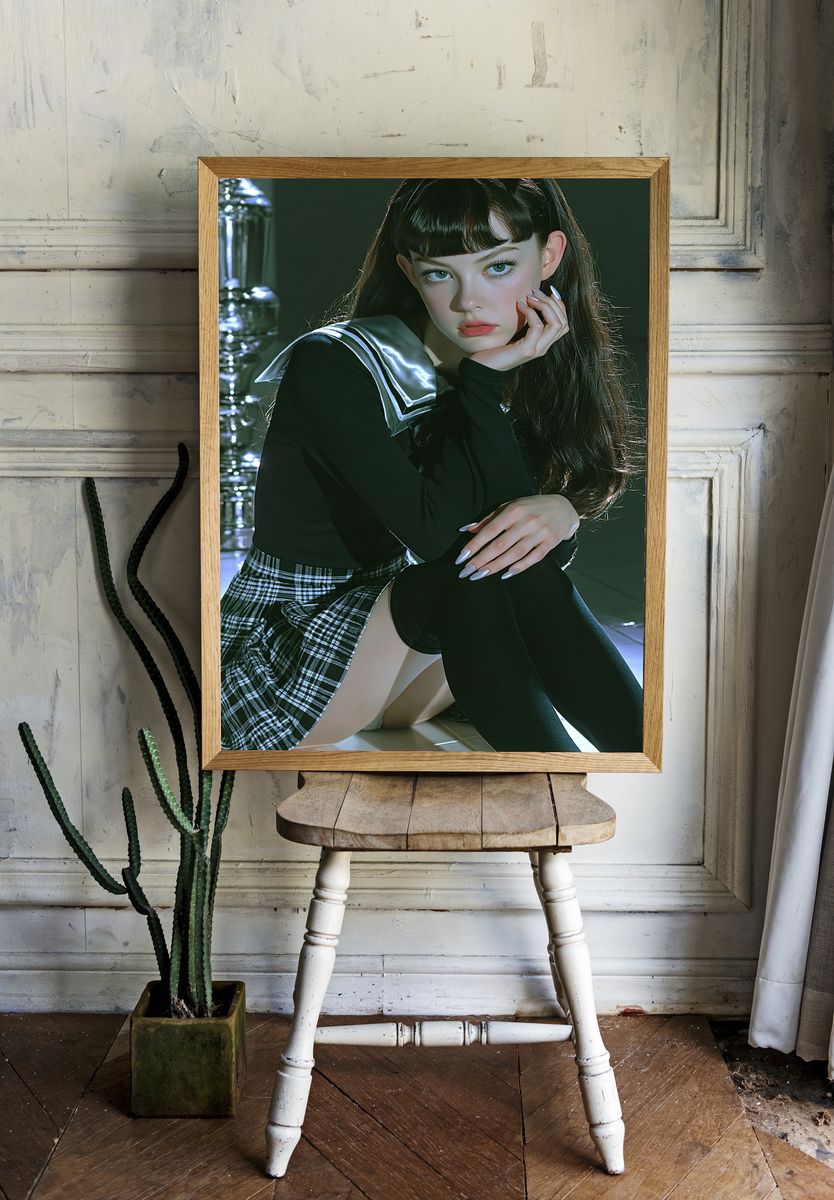 Gothic Sailor Portrait Print. — room view 1