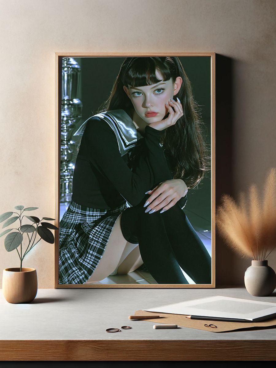 Gothic Sailor Portrait Print. — room view 2