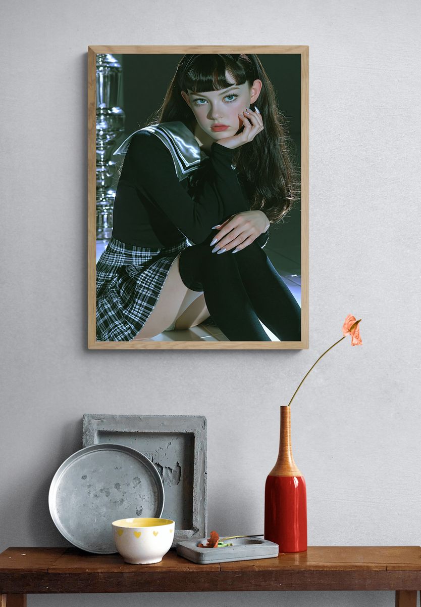 Gothic Sailor Portrait Print. — room view 3
