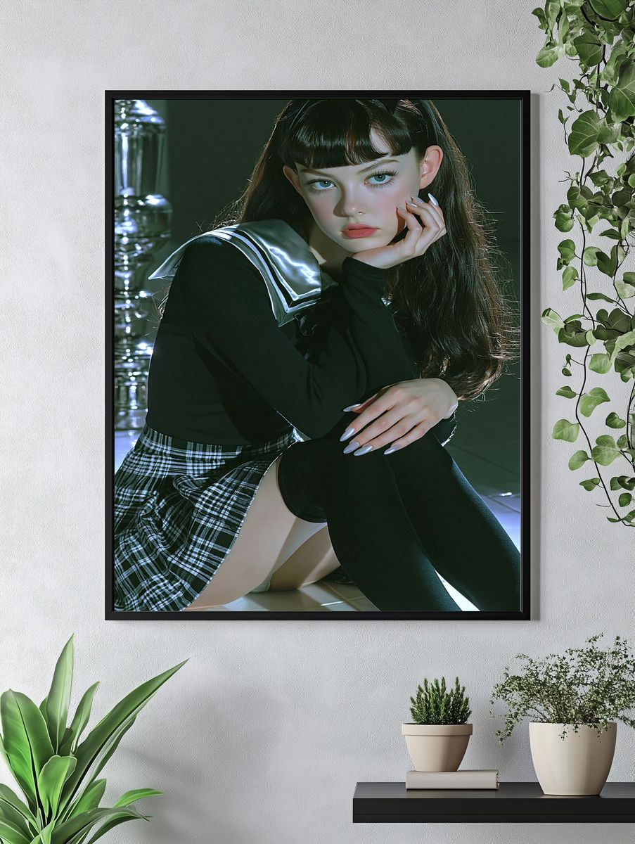 Gothic Sailor Portrait Print. — room view 4