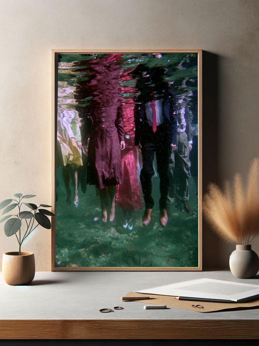Underwater Formal Figures Photography Poster. — room view 2