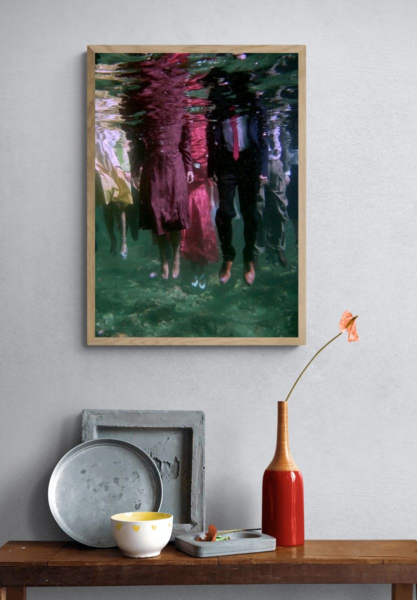 Underwater Formal Figures Photography Poster. — room view 3