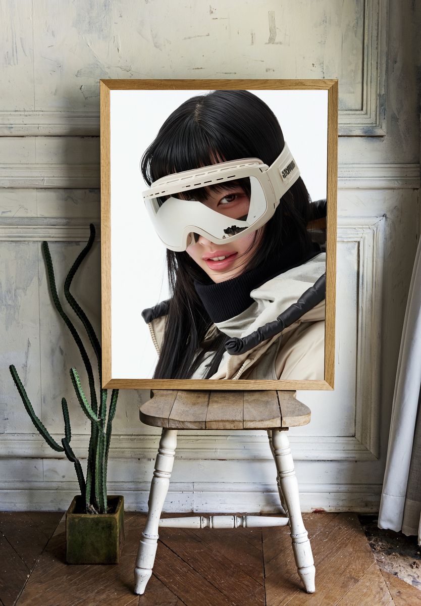 Futuristic Portrait Photography Poster. room preview