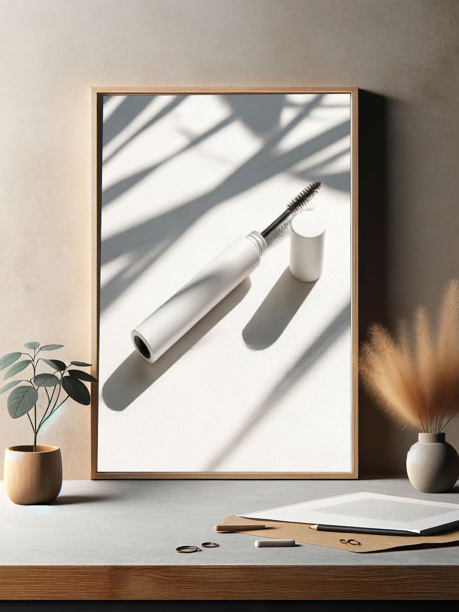 Minimal Mascara Still Life Poster. — room view 2