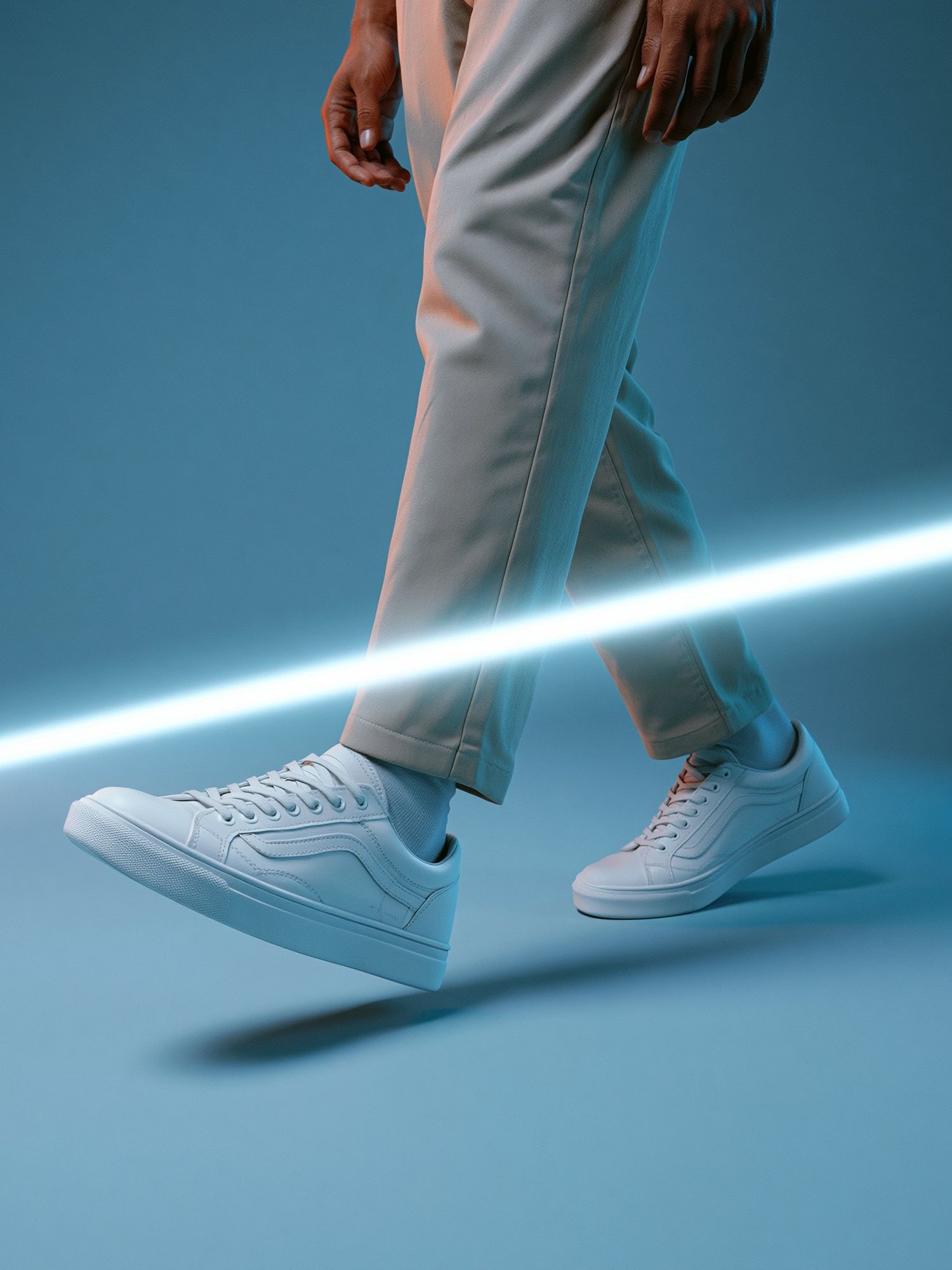 White Sneakers Streetwear Photography Poster. poster detail